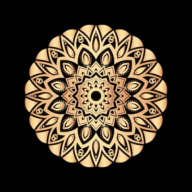 Diseño dorado de mandala