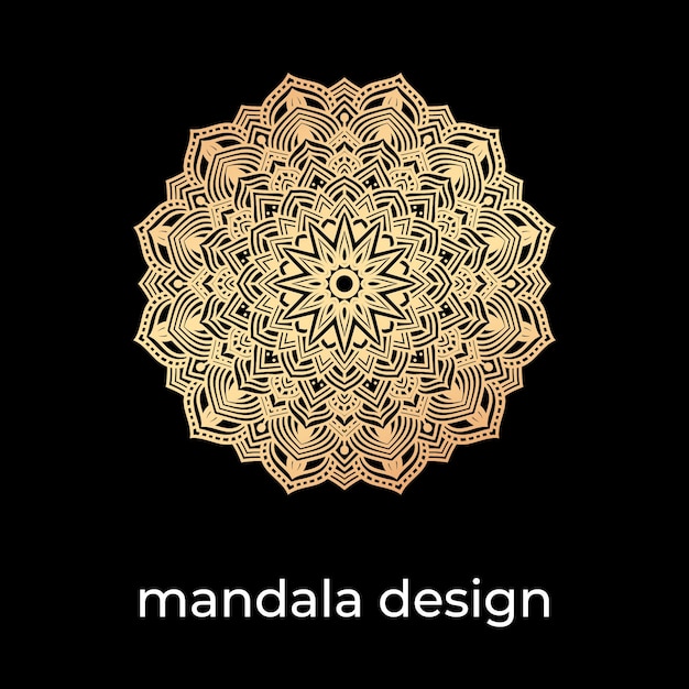Diseño dorado de mandala