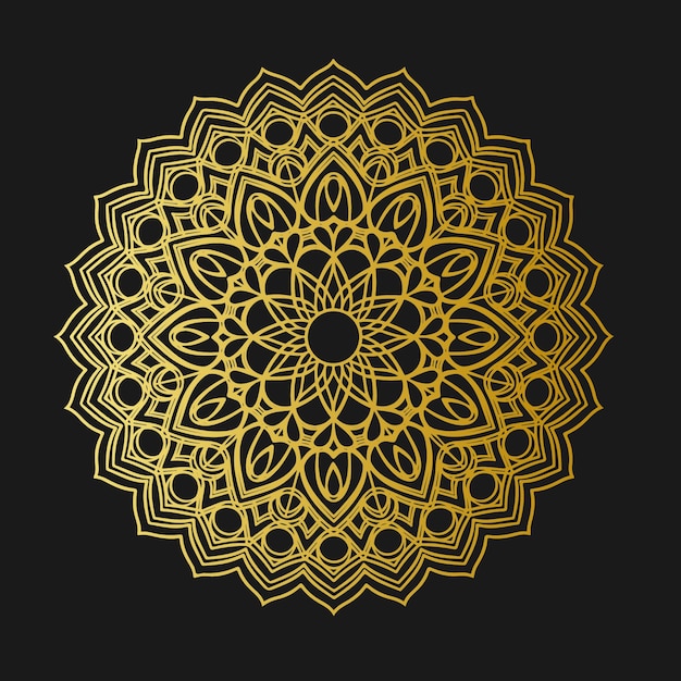 Diseño dorado de mandala