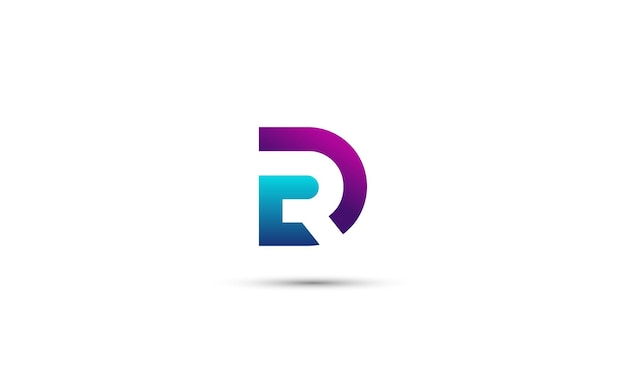 Diseño DR del logotipo del vector corporativo de identidad de marca.