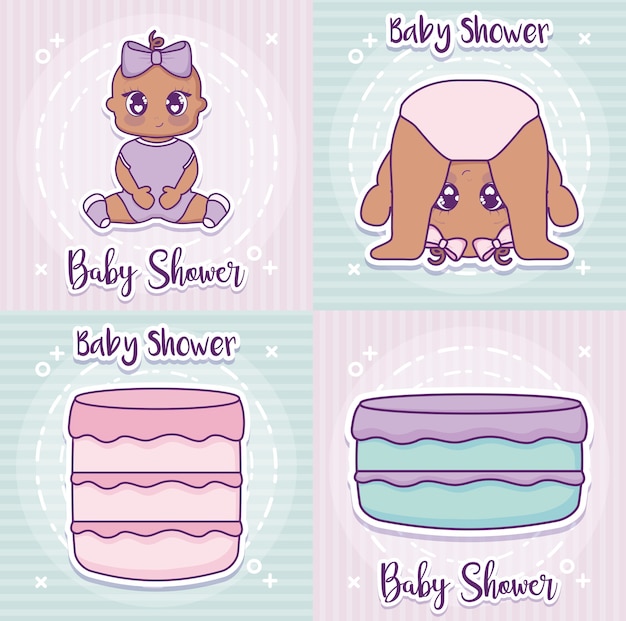 Vector diseño de la ducha del bebé