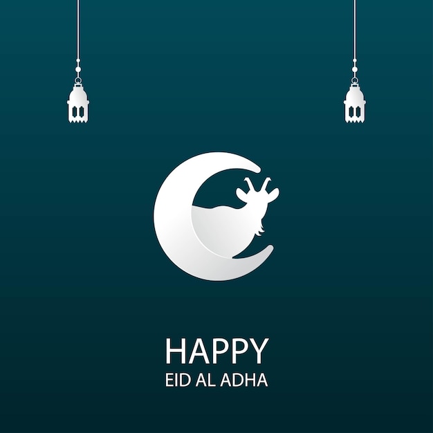 diseño e ilustración de la feliz celebración de eid al adha