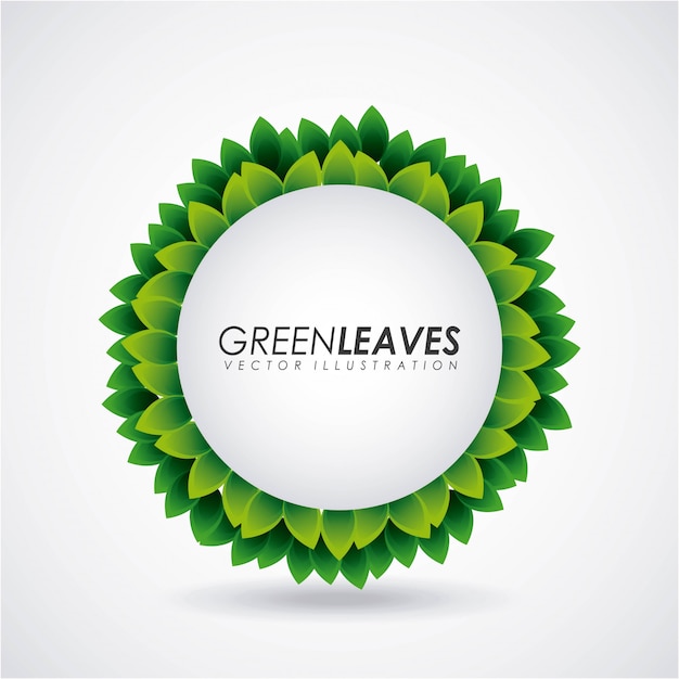 Diseño de ecología sobre fondo gris ilustración vectorial