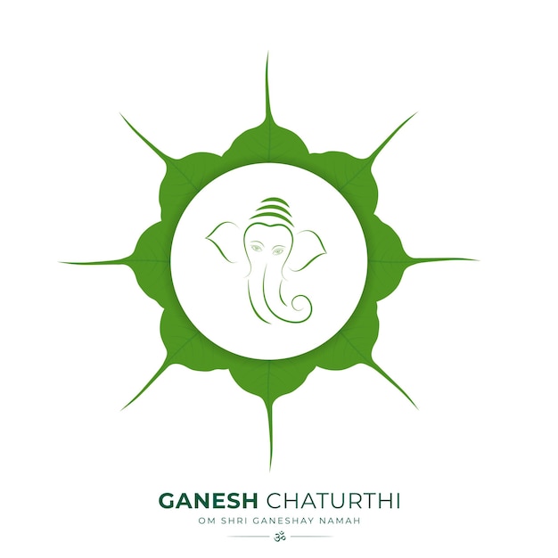 Diseño ecológico de publicaciones en redes sociales de Ganesh Chaturthi