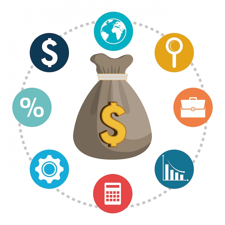 Vector diseño de la economía global