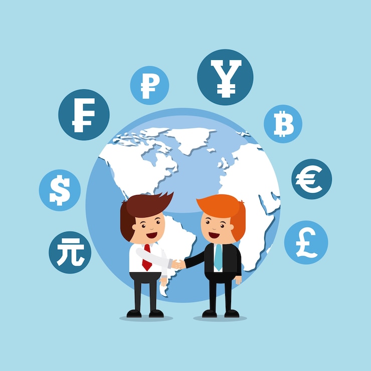 Vector diseño de la economía global