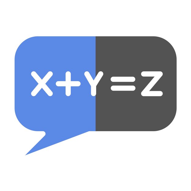 Diseño de ecuaciones de álgebra vectorial Estilo del icono