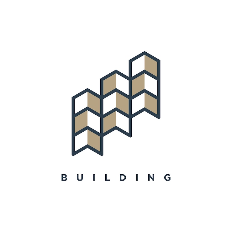 Vector diseño de edificios con elementos creativos únicos concepto de idea e icono