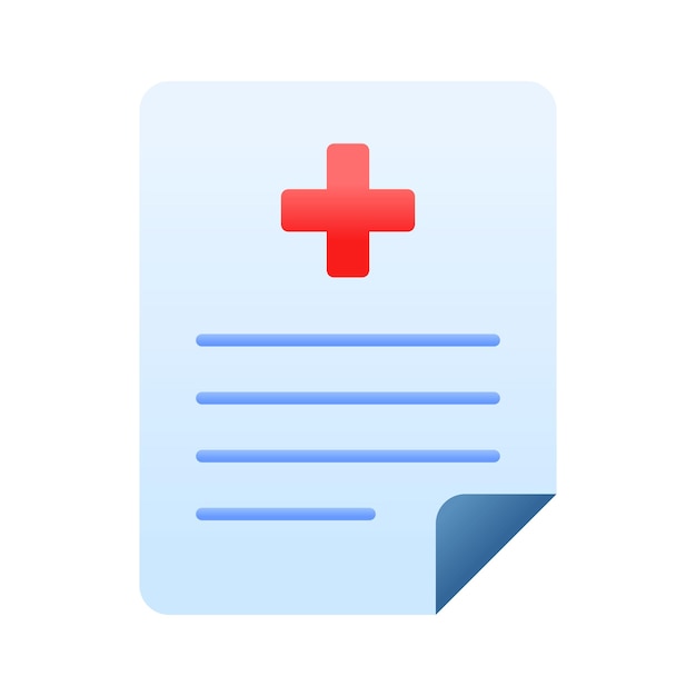Diseño editable del icono vectorial de atención médica con receta médica