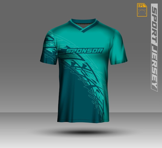 Diseño editable de sublimación de la camiseta deportiva