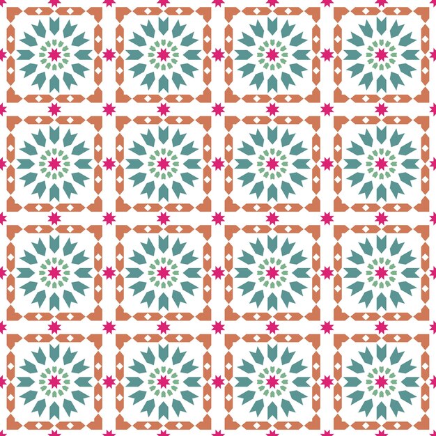 Diseño de edredón retro abstracto Diseño vectorial sin costuras Colores de moda de moda Perfecto para tela Allover