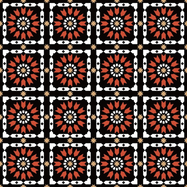 Diseño de edredón retro abstracto Diseño vectorial sin costuras Colores de moda de moda Perfecto para tela Allover