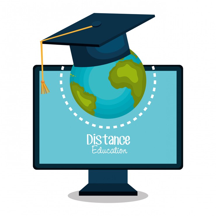 Vector diseño de educación a distancia