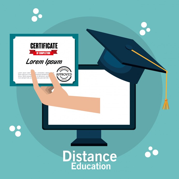Vector diseño de educación a distancia