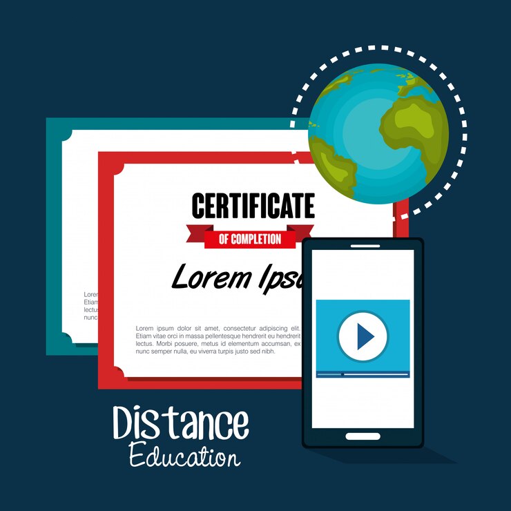 Vector diseño de educación a distancia