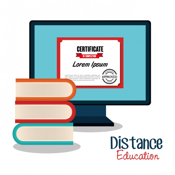 Vector diseño de educación a distancia