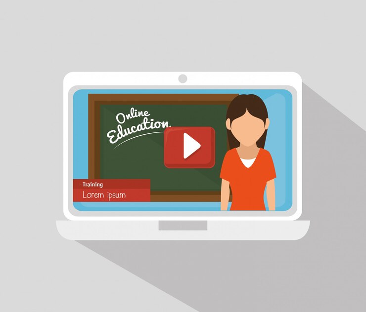 Vector diseño de educación en línea