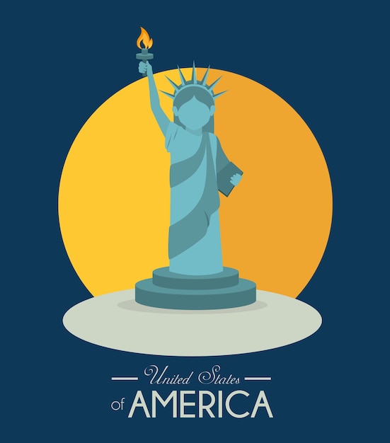Diseño de EE.UU., ilustración vectorial.