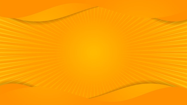 Diseño de efecto de explosión de sol naranja amarillo degradado de forma líquida