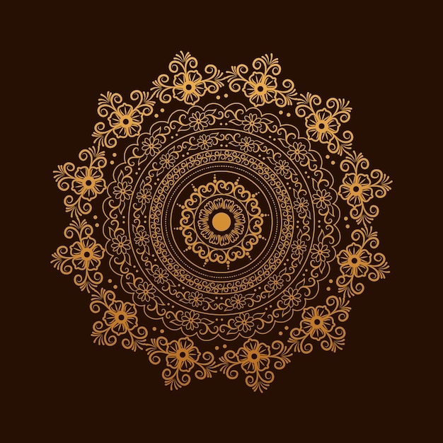 Diseño de efecto mandala ornamental de lujo.