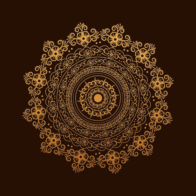 Diseño de efecto mandala ornamental de lujo.