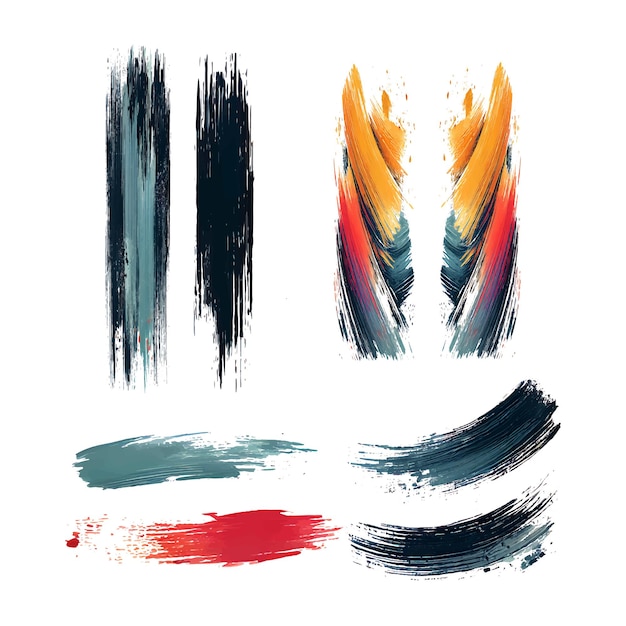 diseño de efecto de pincel colorido