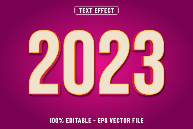 Diseño de efecto de texto 3d feliz año nuevo 2023