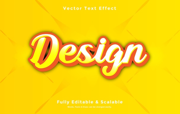 Diseño efecto de texto 3d vector gratis