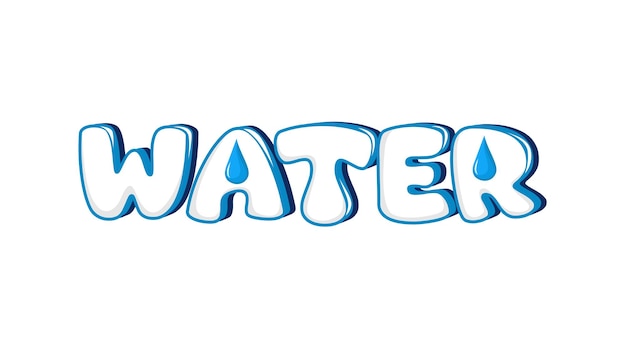 Diseño de efecto de texto de agua