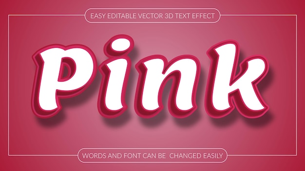 Diseño de efecto de texto editable en 3d con estilo de texto en 3d
