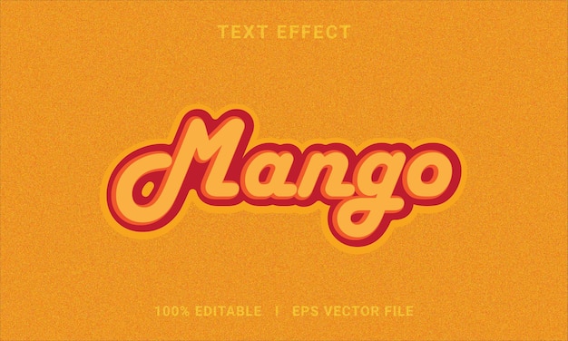 Diseño de efecto de texto editable de mango.