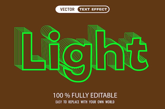 Diseño de efecto de texto ligero.