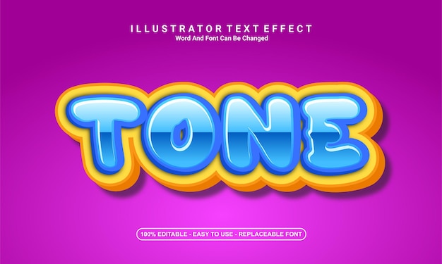 Diseño de efecto de texto moderno, tono.