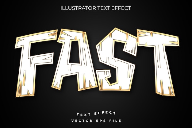 Vector diseño de efecto de texto rápido