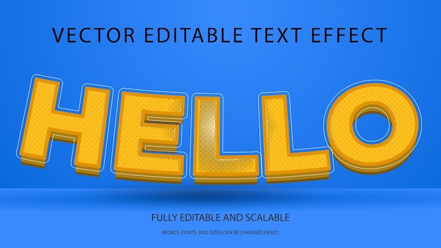 Diseño de efecto de texto vectorial 3D editable gratuito