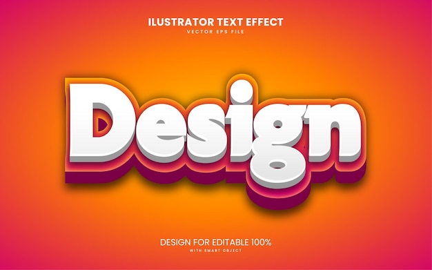 Diseño de efecto de texto vectorial editable