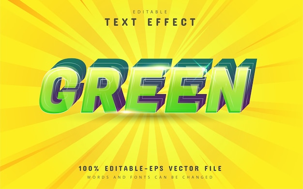 Diseño de efecto de texto verde