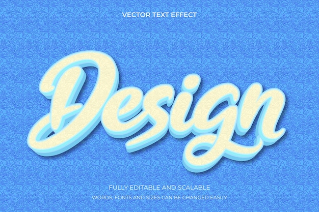 Diseño de efectos de estilo de texto 3D editables