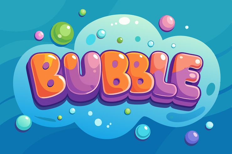 Vector diseño de efectos de estilo de texto de burbuja