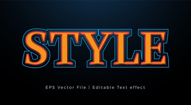 diseño de efectos de estilo de texto