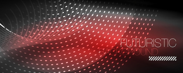 Diseño de efectos de humo de vectores de fondo abstractos de partículas de onda de flujo digital