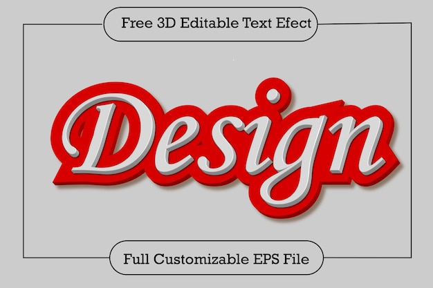 Diseño de efectos de texto 3D editable completo