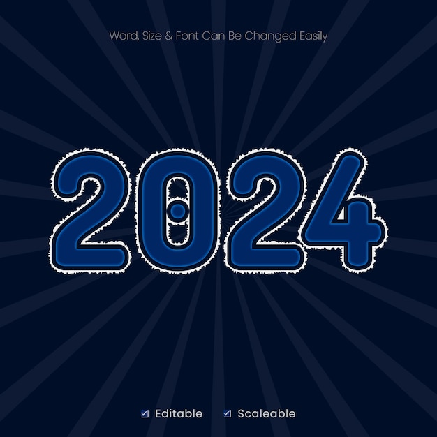 Diseño de efectos de texto editable vectorial 2024