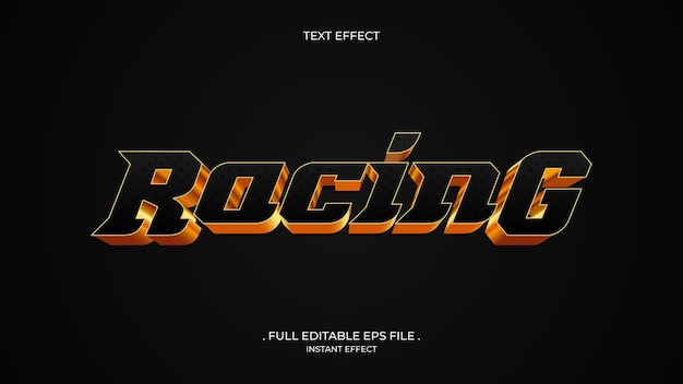 Diseño de efectos de texto editable
