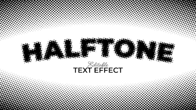 Diseño de efectos de texto de medio tono