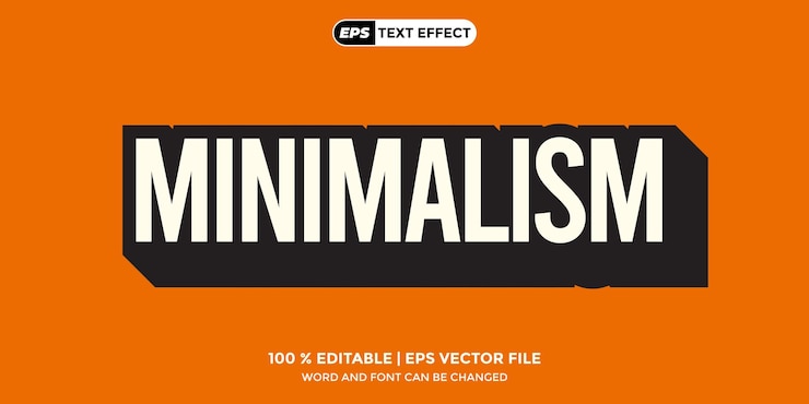 Vector diseño de efectos de texto título minimalismo creativo