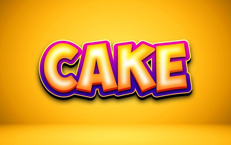 Vector diseño de efectos de texto totalmente editables para pasteles