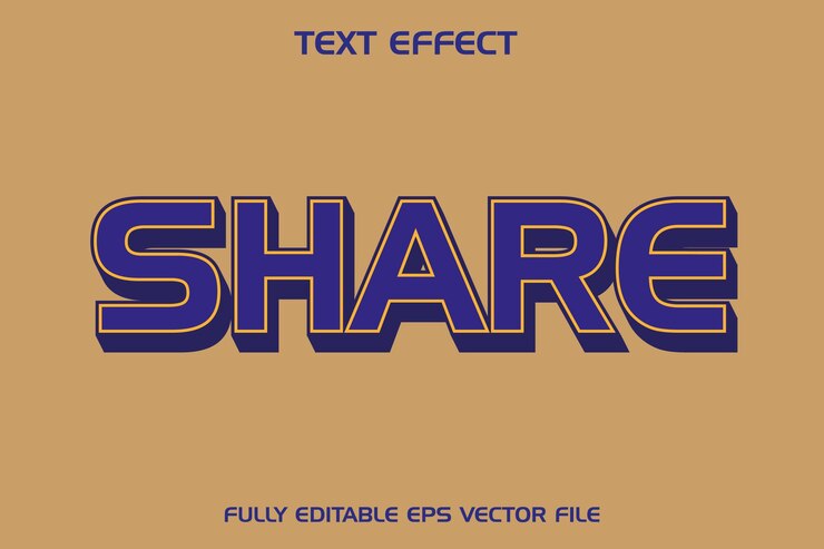 Diseño de efectos de texto vectorial con color azul y negro