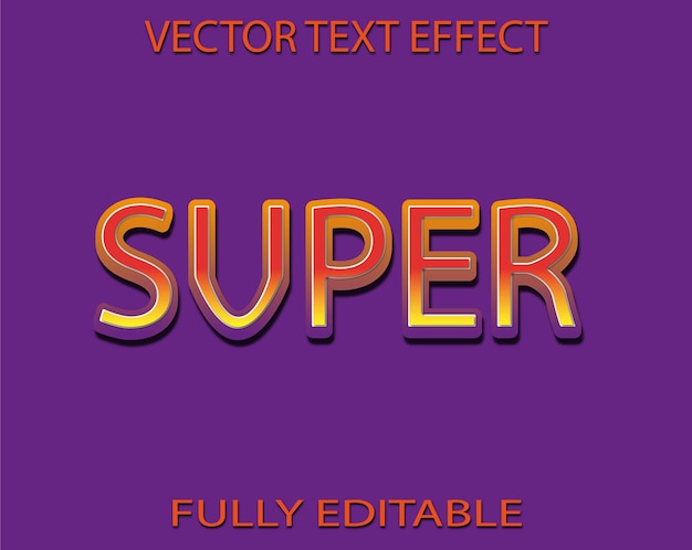 Vector diseño de efectos de texto vectorial con colores