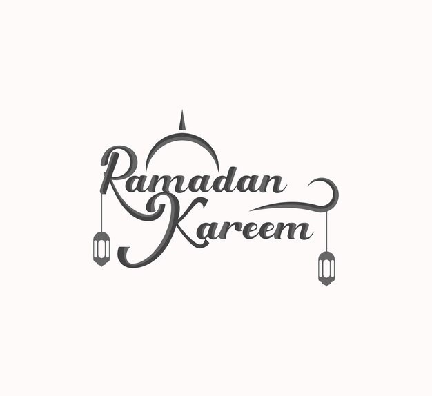 Diseño de efectos de texto vectorial de Ramadán